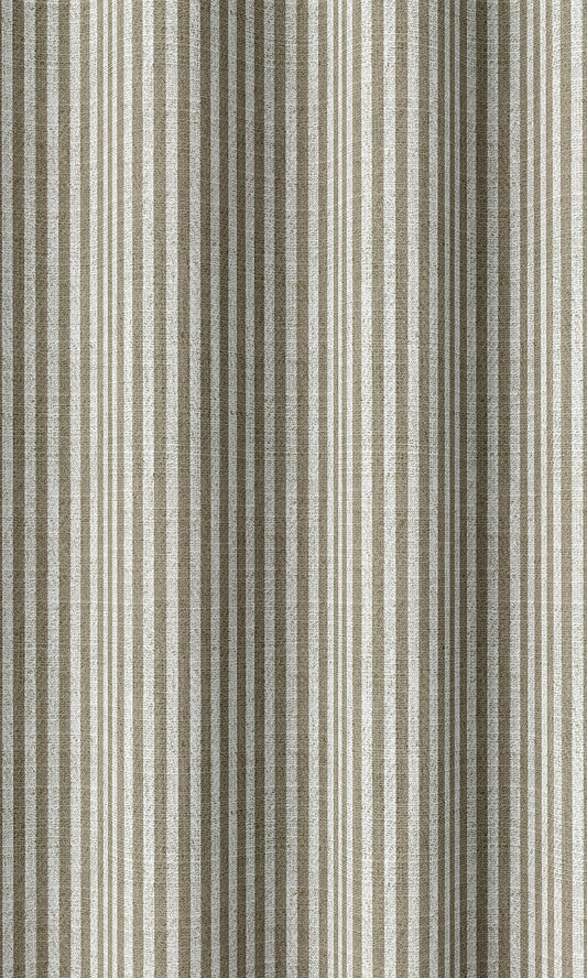Modern Geometric Patterned Home Décor Fabric Sample (Green-Beige)