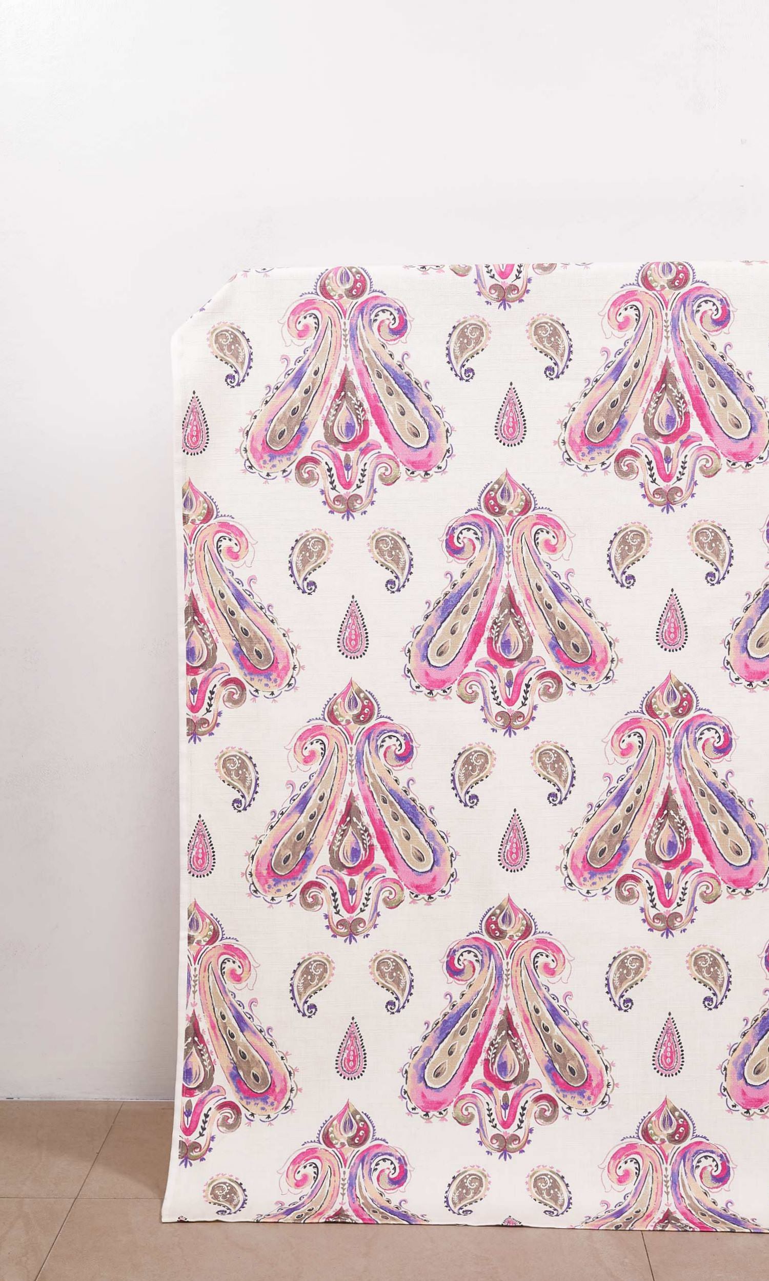 Paisley Print Roman Shades (Pink/ Purple) for Living, Bedroom, Kitchen, Bathroom