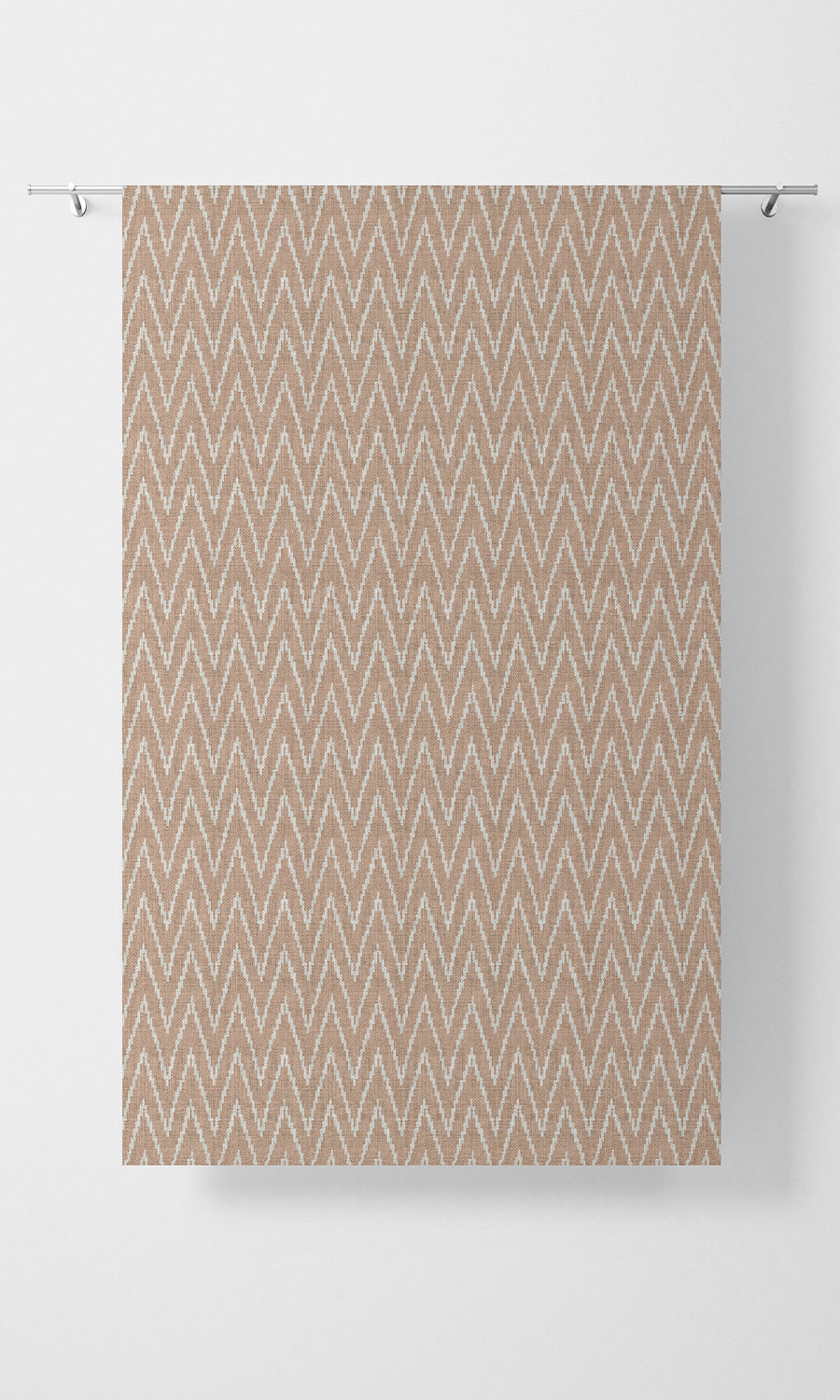 Chevron Print Home Textile Fabric Material By the Metre (Blush Pink/ White)