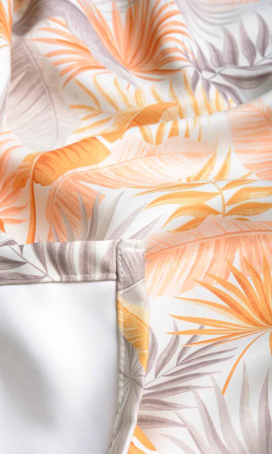 Botanical Floral Fabric Sample for Roman Blinds & Shades (Yellow/ Orange)