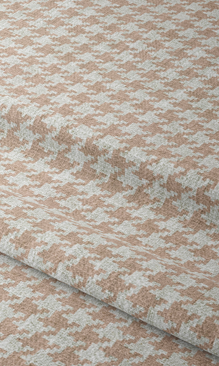 Houndstooth Print Shades (Blush Pink/ White) for Living, Bedroom, Kitchen, Bathroom