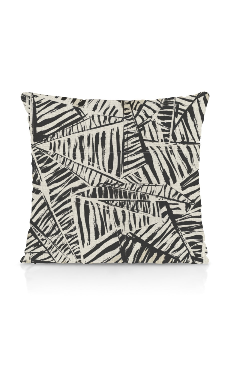 Printed Home Textile Fabric Material Sample (Black/ Milky White)