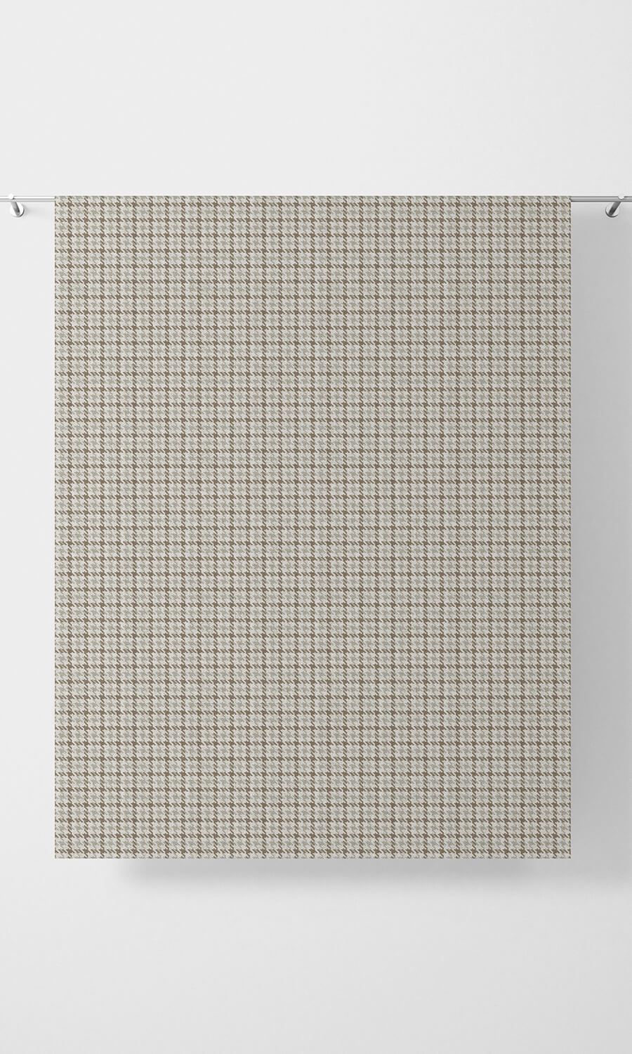 Houndstooth Print Free Fabric Material Sample (Gray/ Brown)