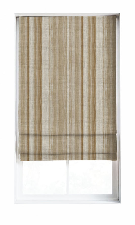 Modern Striped Blinds (Brown/ Beige)