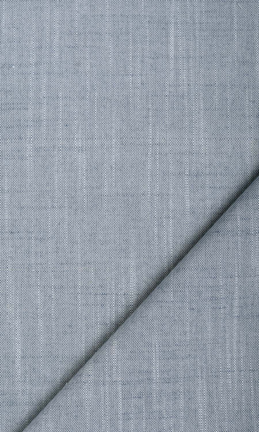 Plain Linen Texture Home Textile Fabric Material Sample (Denim Blue)