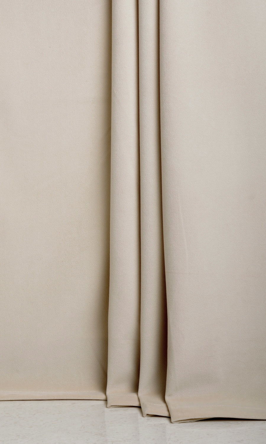 Velvet Home Textile Fabric Material Sample (Pale Beige)