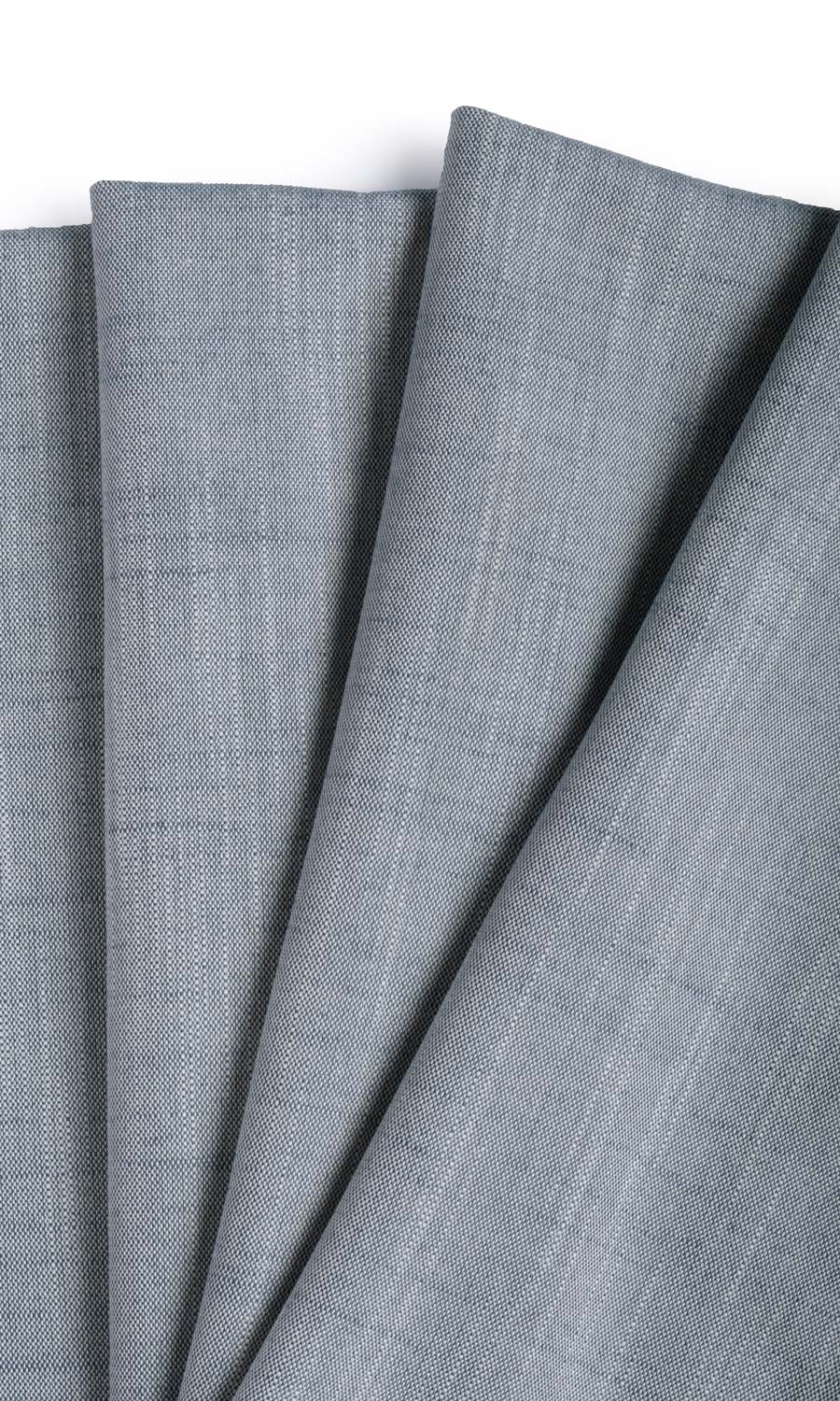 Plain Linen Texture Window Treatments Fabric Sample (Denim Blue)