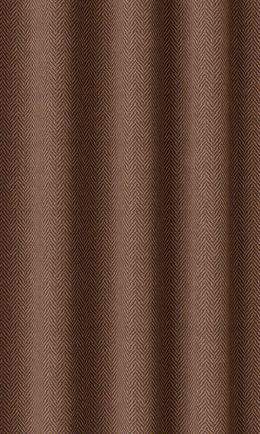 Herringbone Textured Home Décor Fabric By the Metre (Deep Orange)