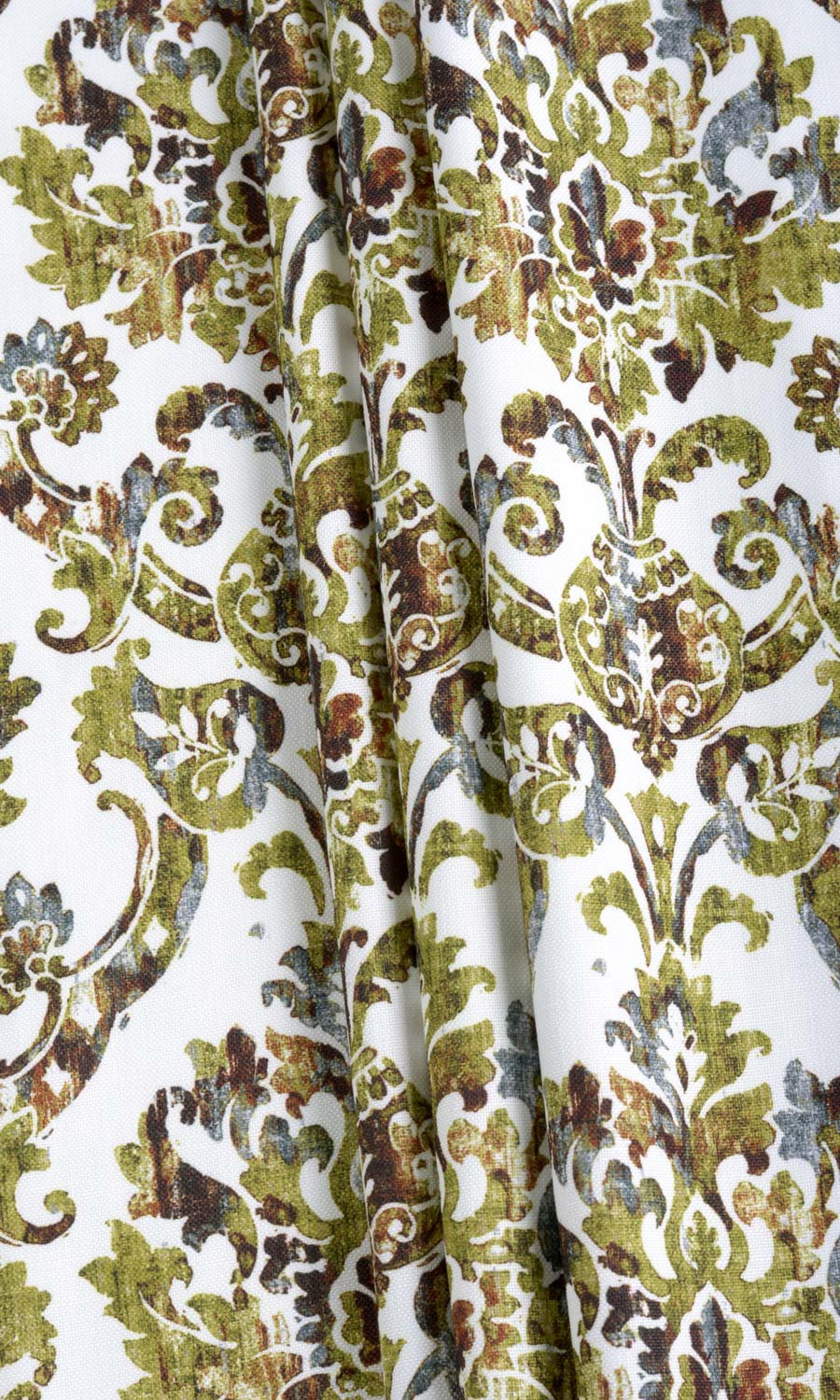Damask Print Blinds (Yellow/ Green/ Brown) Extra Long Short Wide