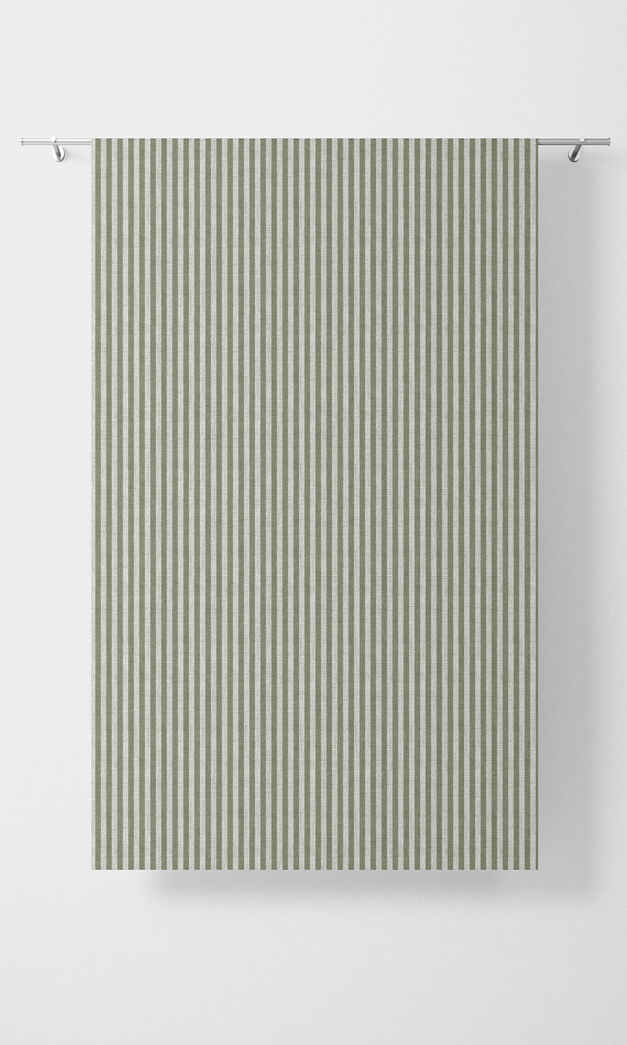 Modern Striped Flat, Plain, Fake, Faux, European Relaxed Roman Blinds (Green/ White)