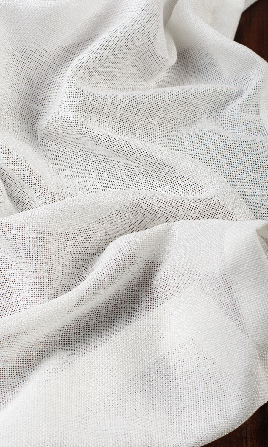 Textured Sheer Made-to-Measure Roman Blinds (White)
