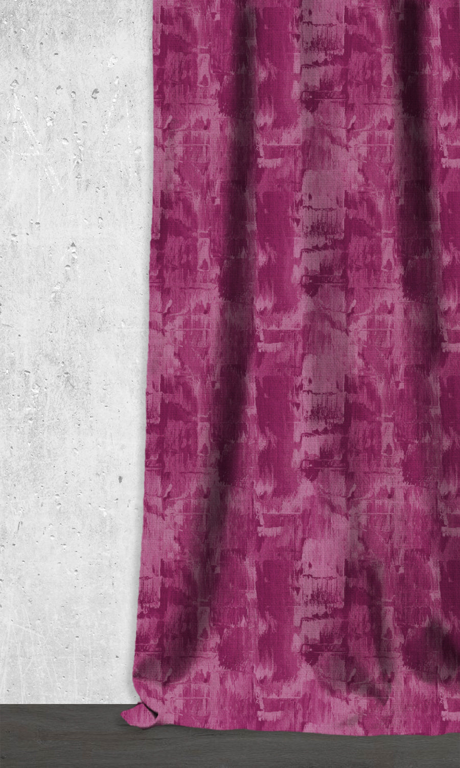 Watercolor Effect Striped Window Treatments Fabric By the Metre (Pink)