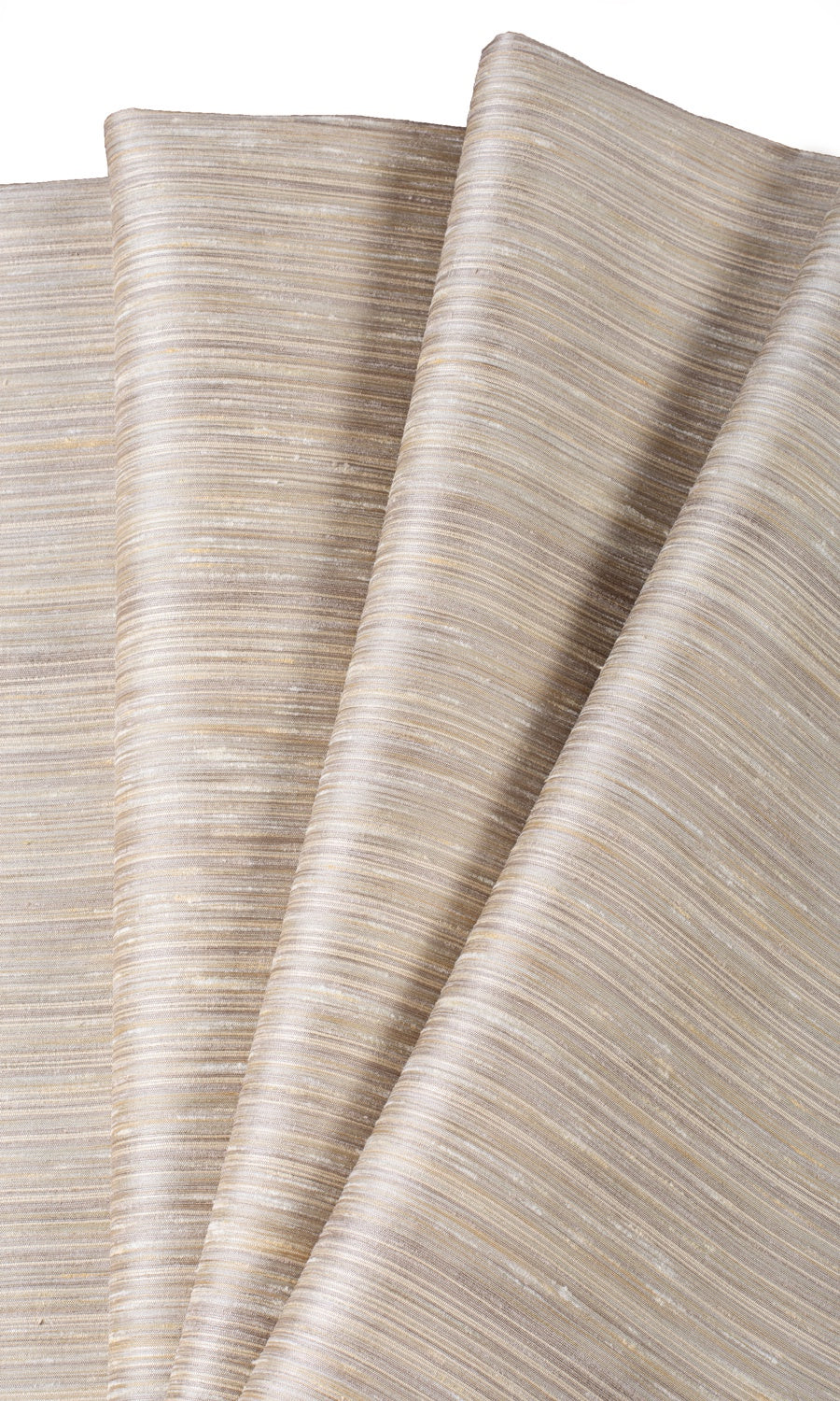 Faux Silk Home Textile Fabric Material Sample (Sepia Beige)