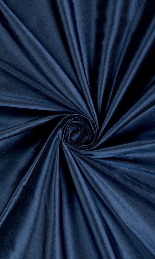 Shantung Silk Home Décor Fabric Sample (Midnight Blue/ Navy)