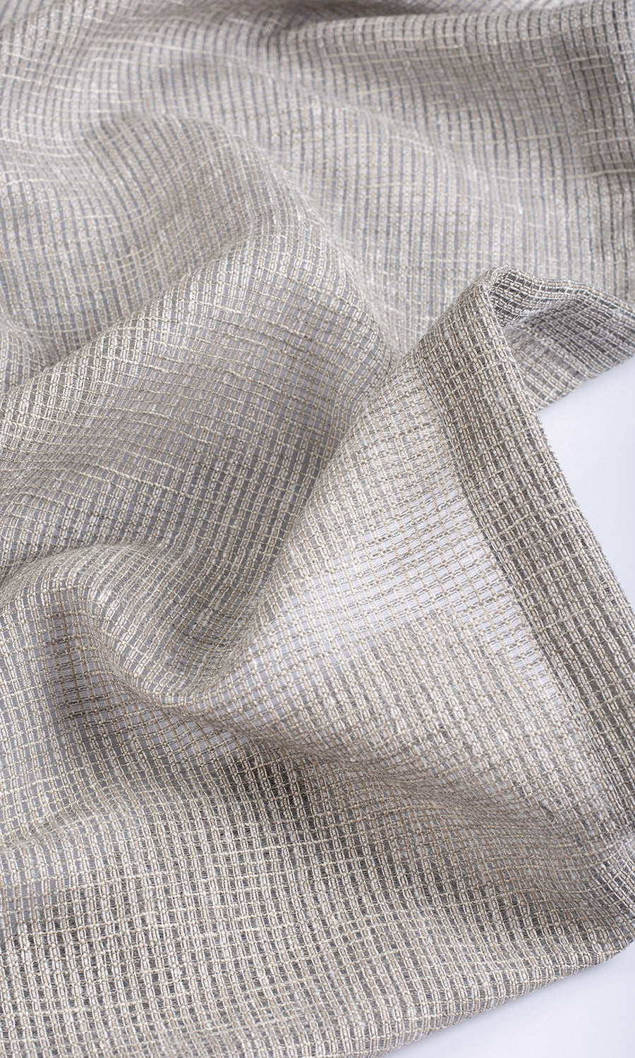 Checkered Sheer Roman Blinds & Window Shades (Grey)