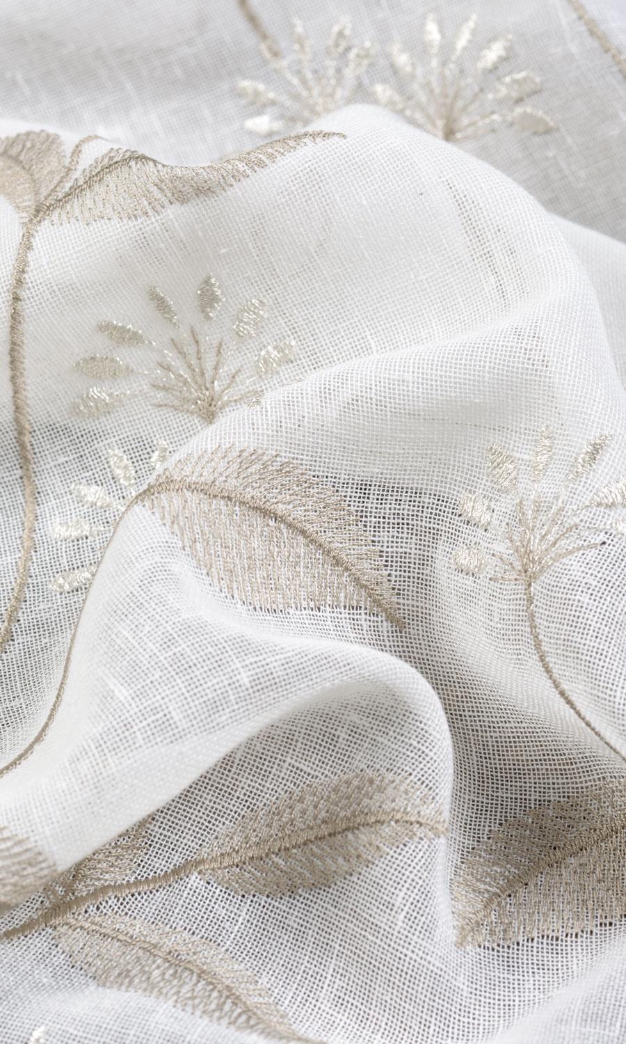 Floral Sheer Roman Blinds & Window Shades (White/ Brown)