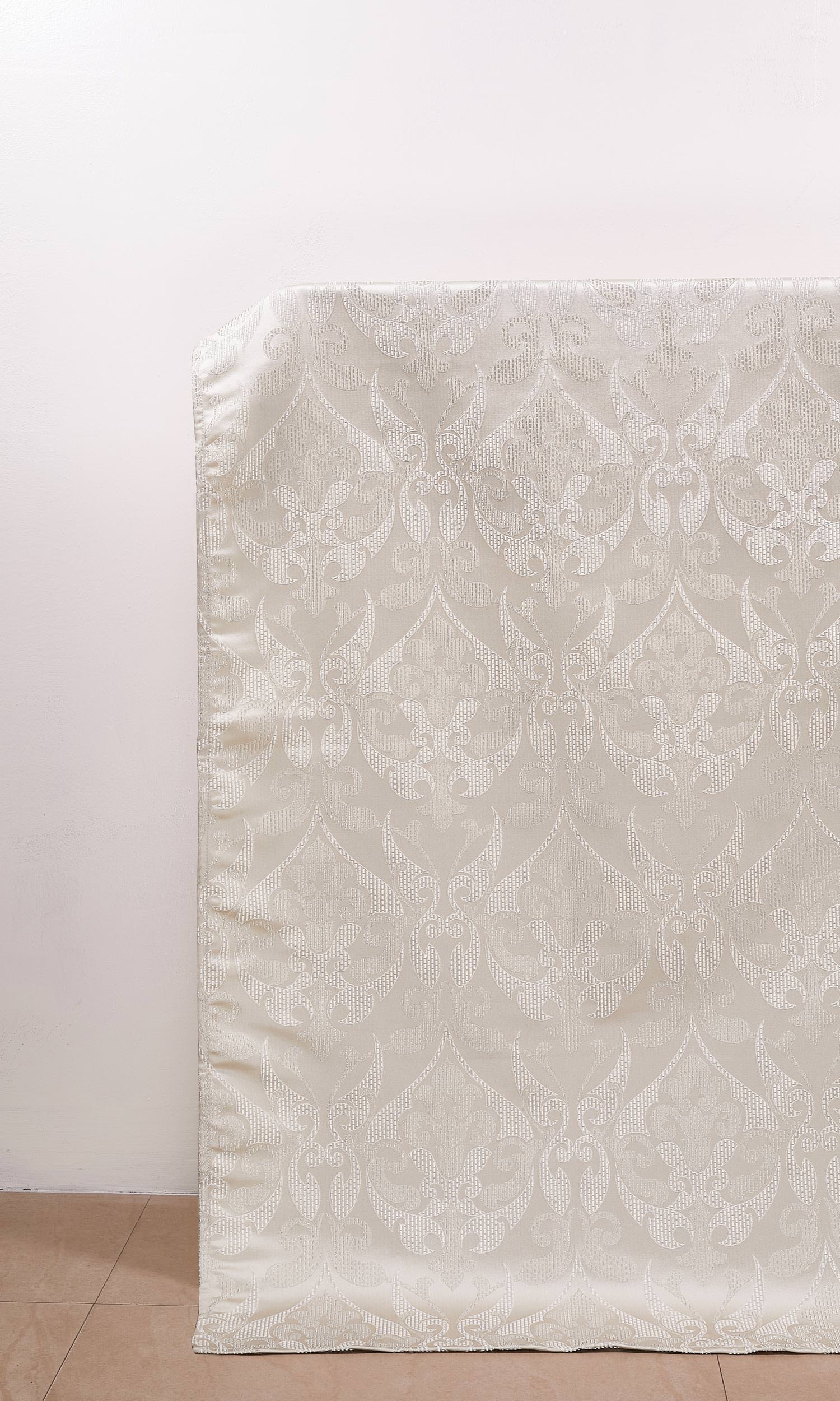 Self Patterned Window Treatments Fabric Sample (Pale Beige/ Cream)