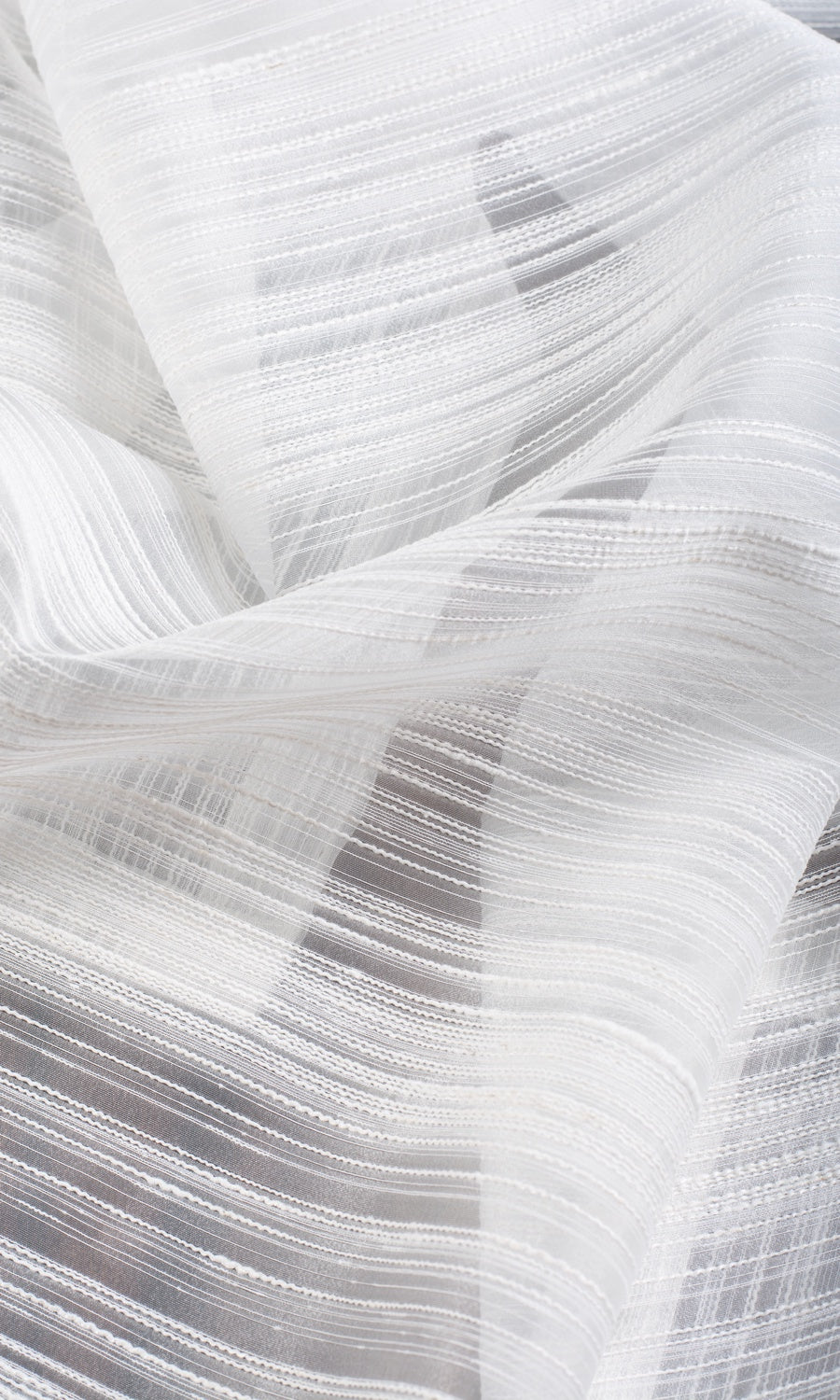 Striped Sheer Any Size Style Roman Blinds (White)