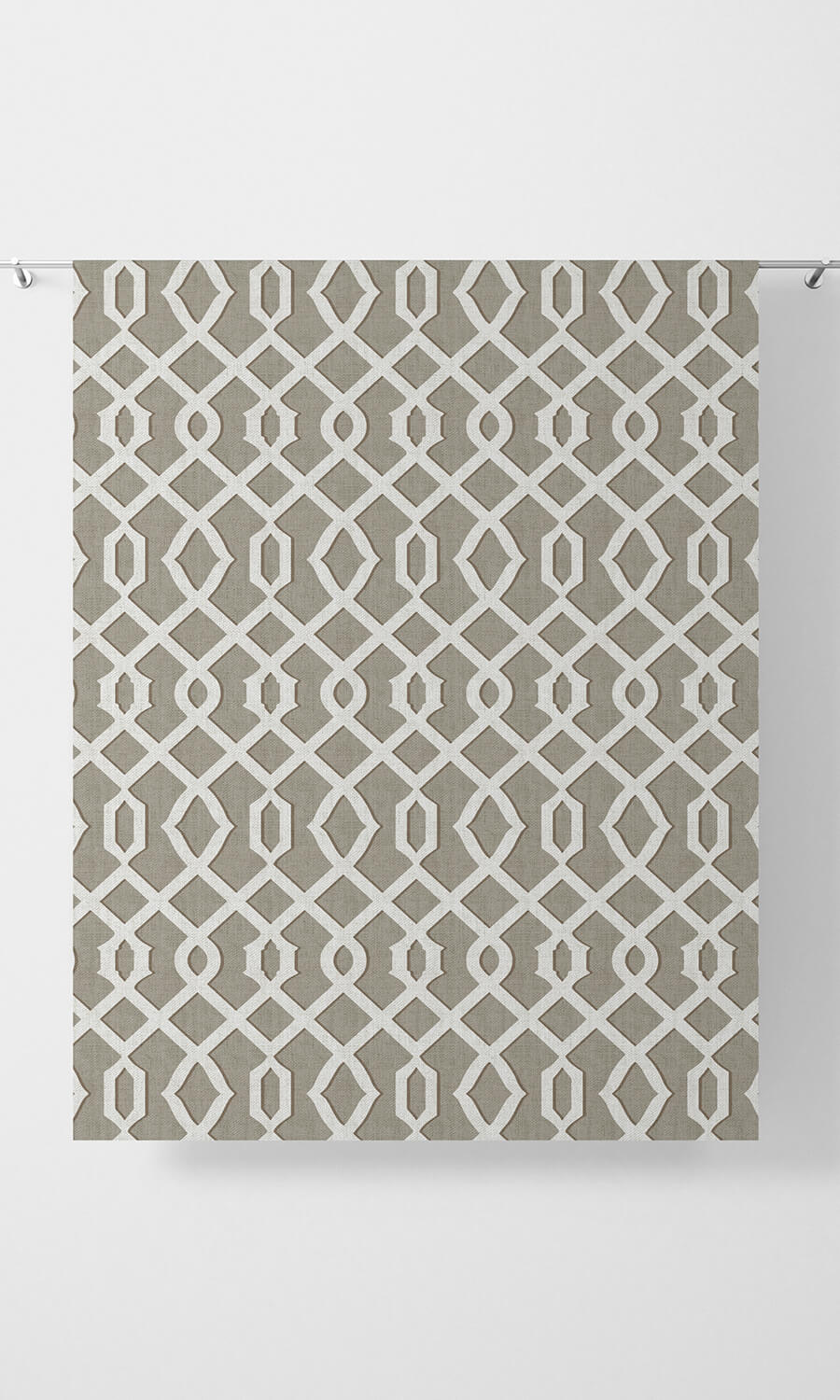 Trellis Patterned Home Décor Fabric By the Metre (Grey & White)