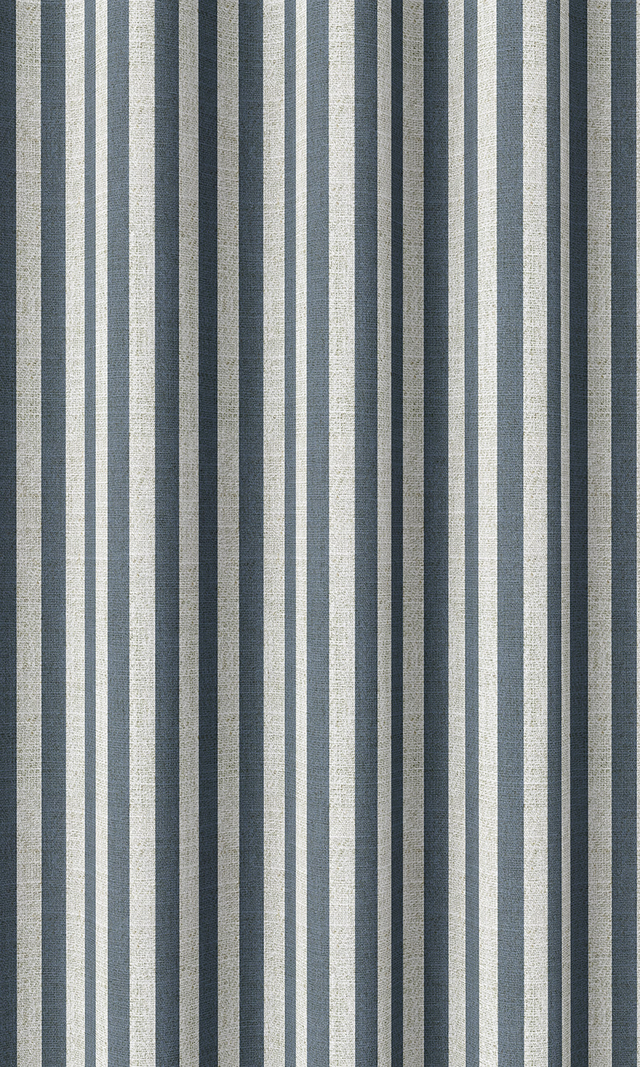 Modern Striped Print Home Décor Fabric Sample (Petrol Blue/ White)