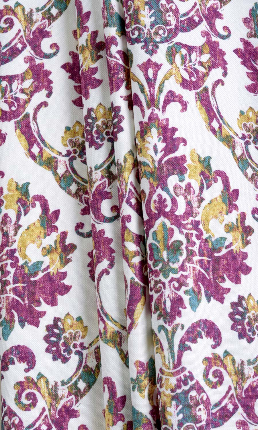 Damask Print Free Fabric Material Sample (Pink/ Purple)