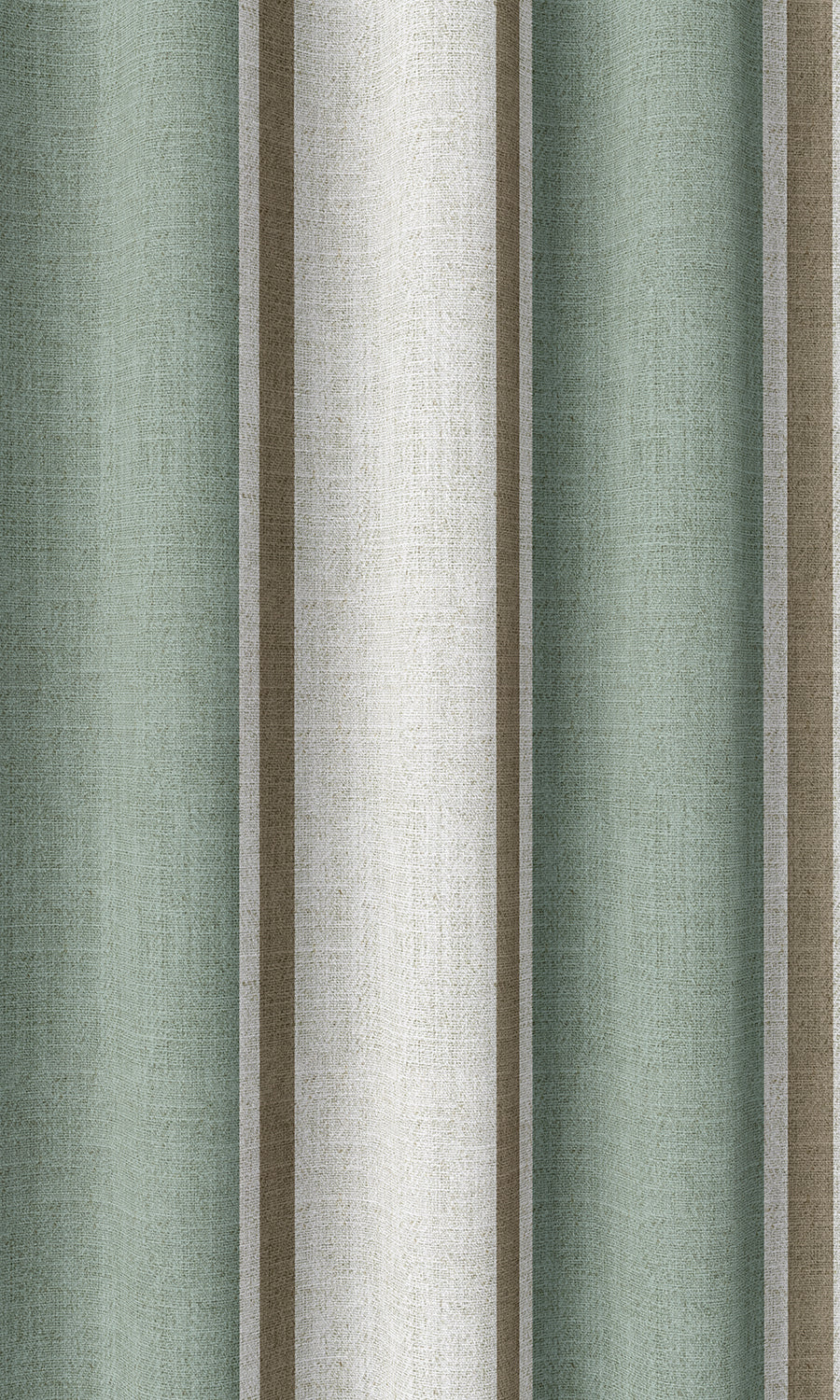 Striped Home Décor Fabric Sample (Blue/ Brown/ White)
