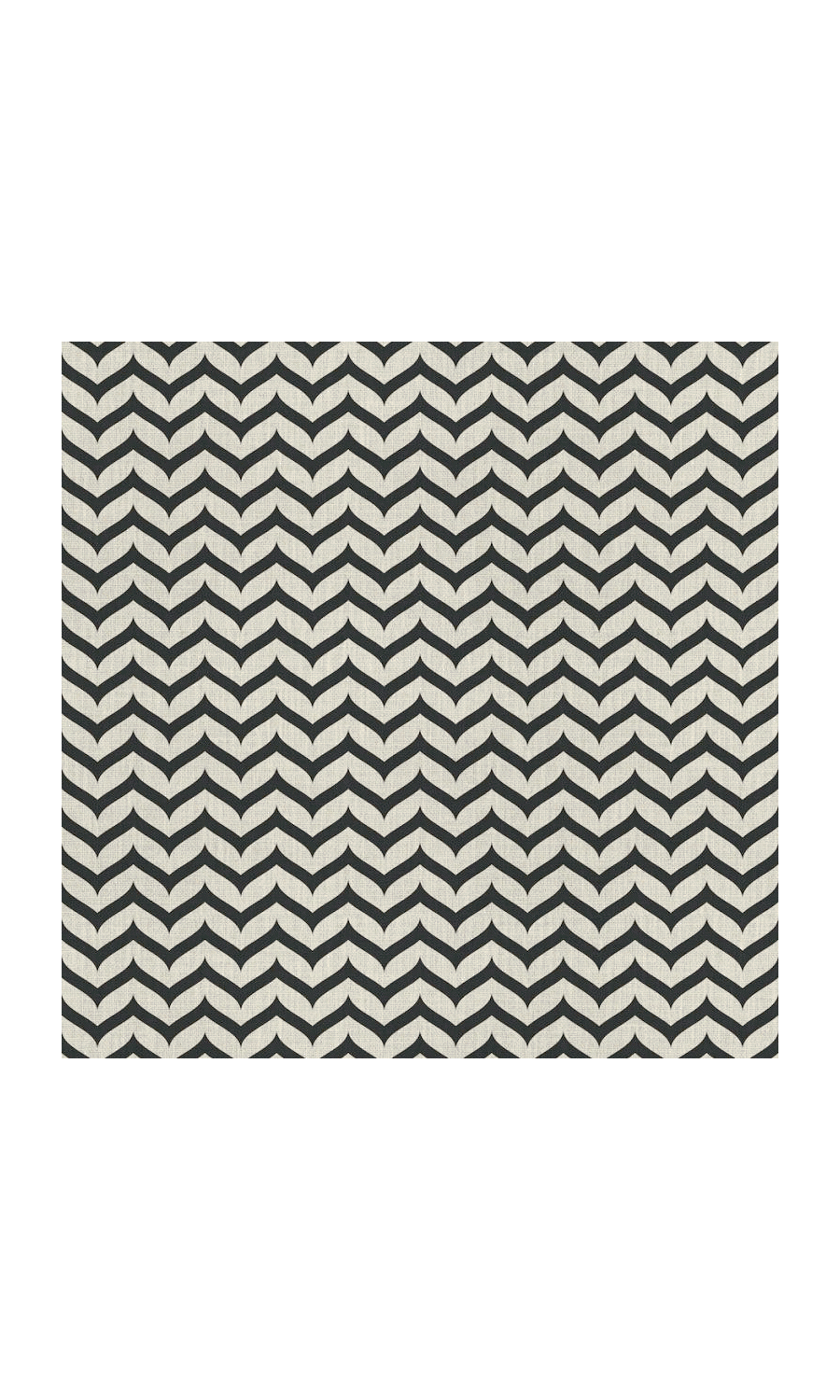 Geo Print Window Treatments Fabric Sample (Black/ Ivory)