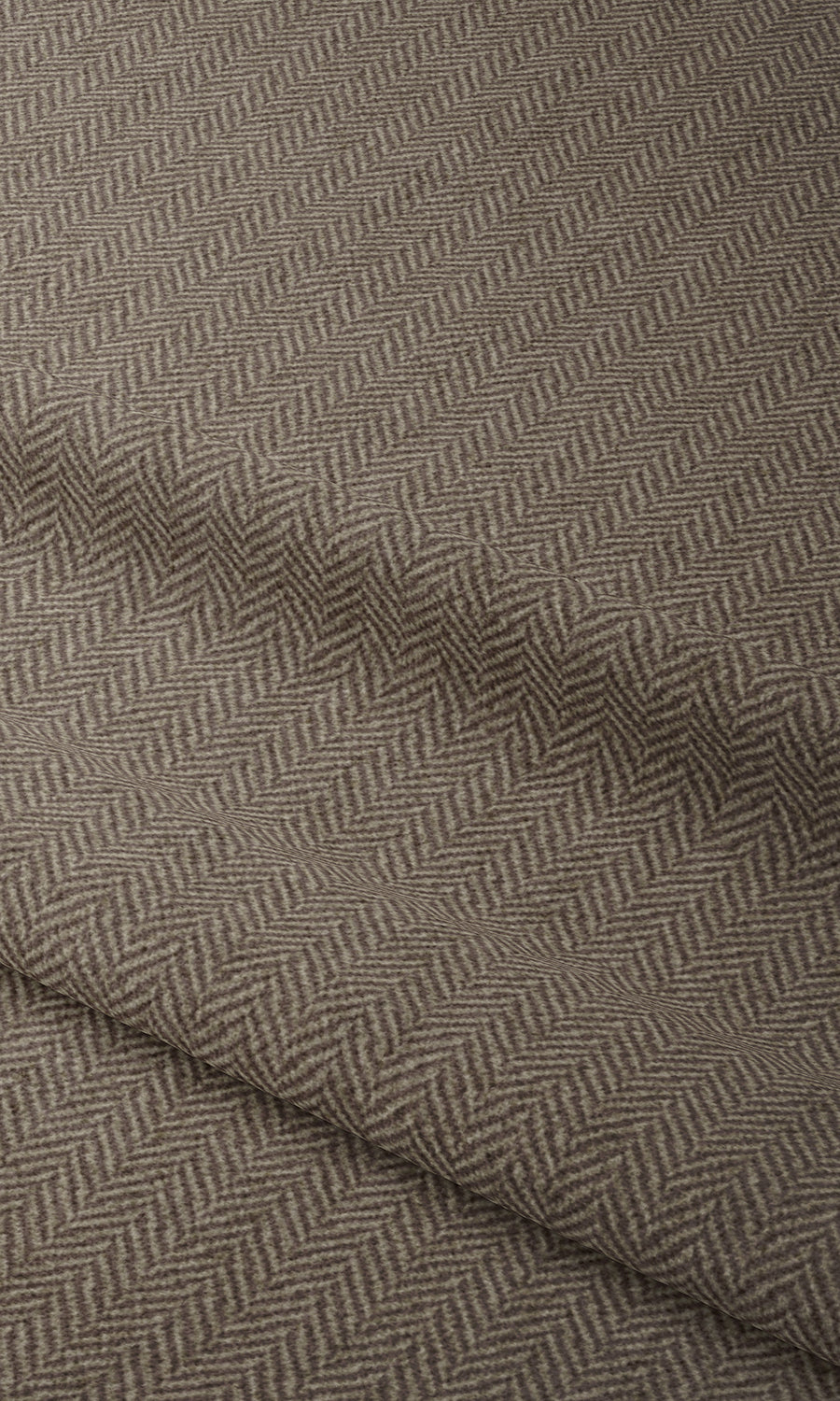 Herringbone Textured Flat, Plain, Fake, Faux, European Relaxed Roman Blinds (Brown)