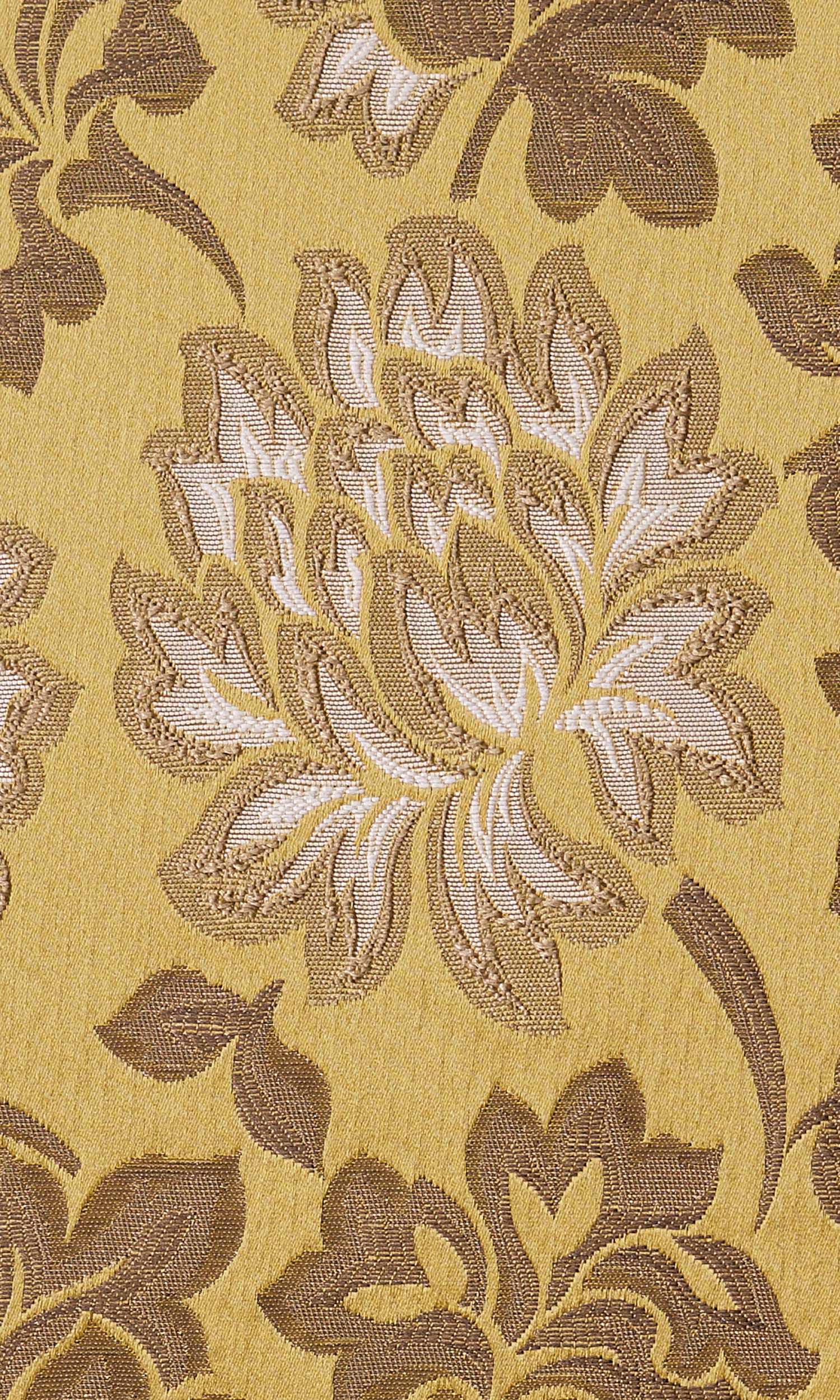 Floral Home Textile Fabric Material By the Metre (Mustard)