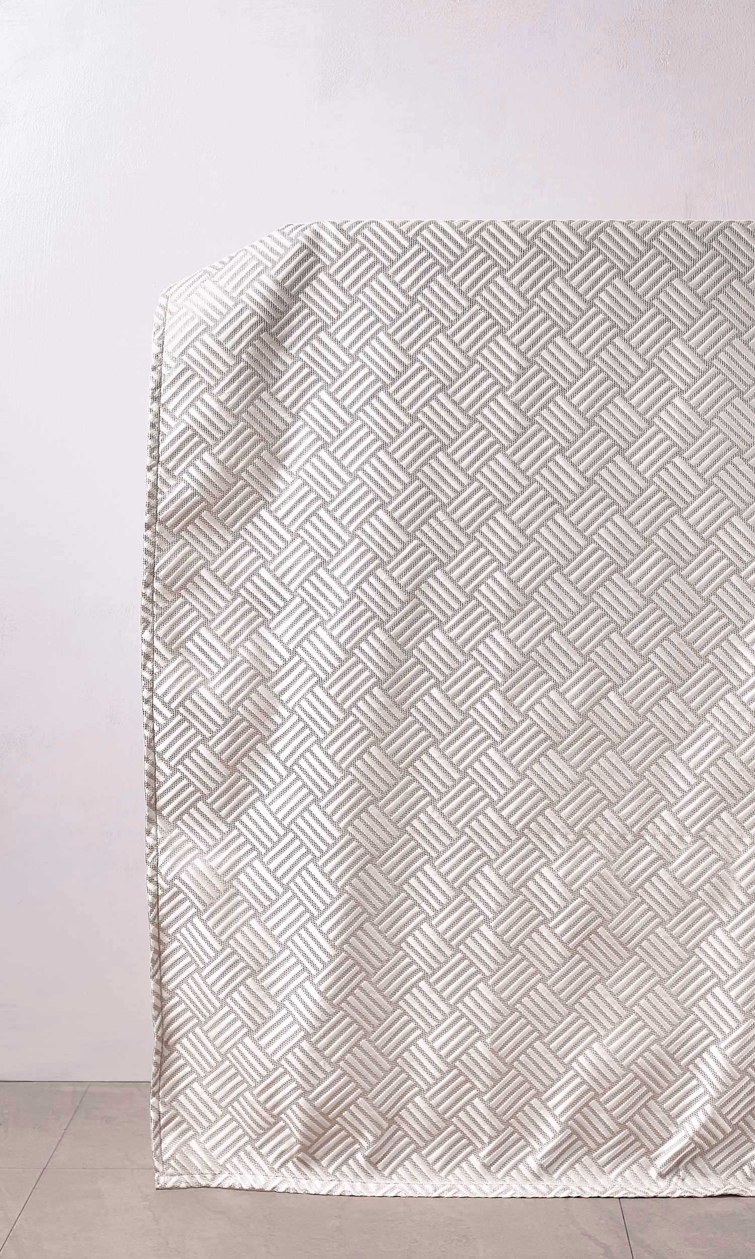 Silk Blend Window Treatments Fabric By the Metre (Cappuccino White)