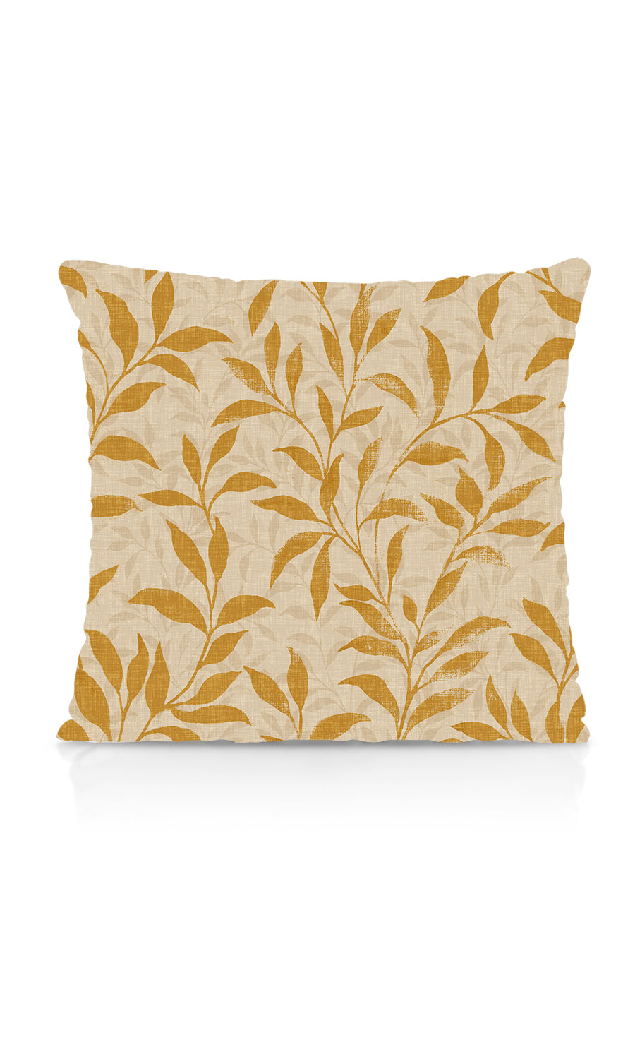 Dimout Floral Free Fabric Material Sample (Yellow/ Ivory)