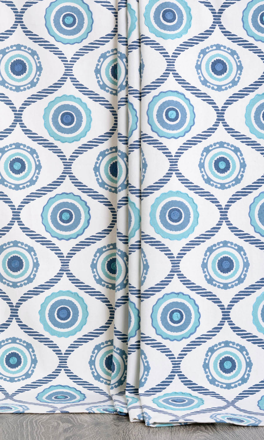 Printed Made-to-Measure Roman Blinds (Blue/ White)