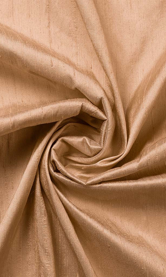 Pure Silk Home Décor Fabric By the Metre (Peach Brown)