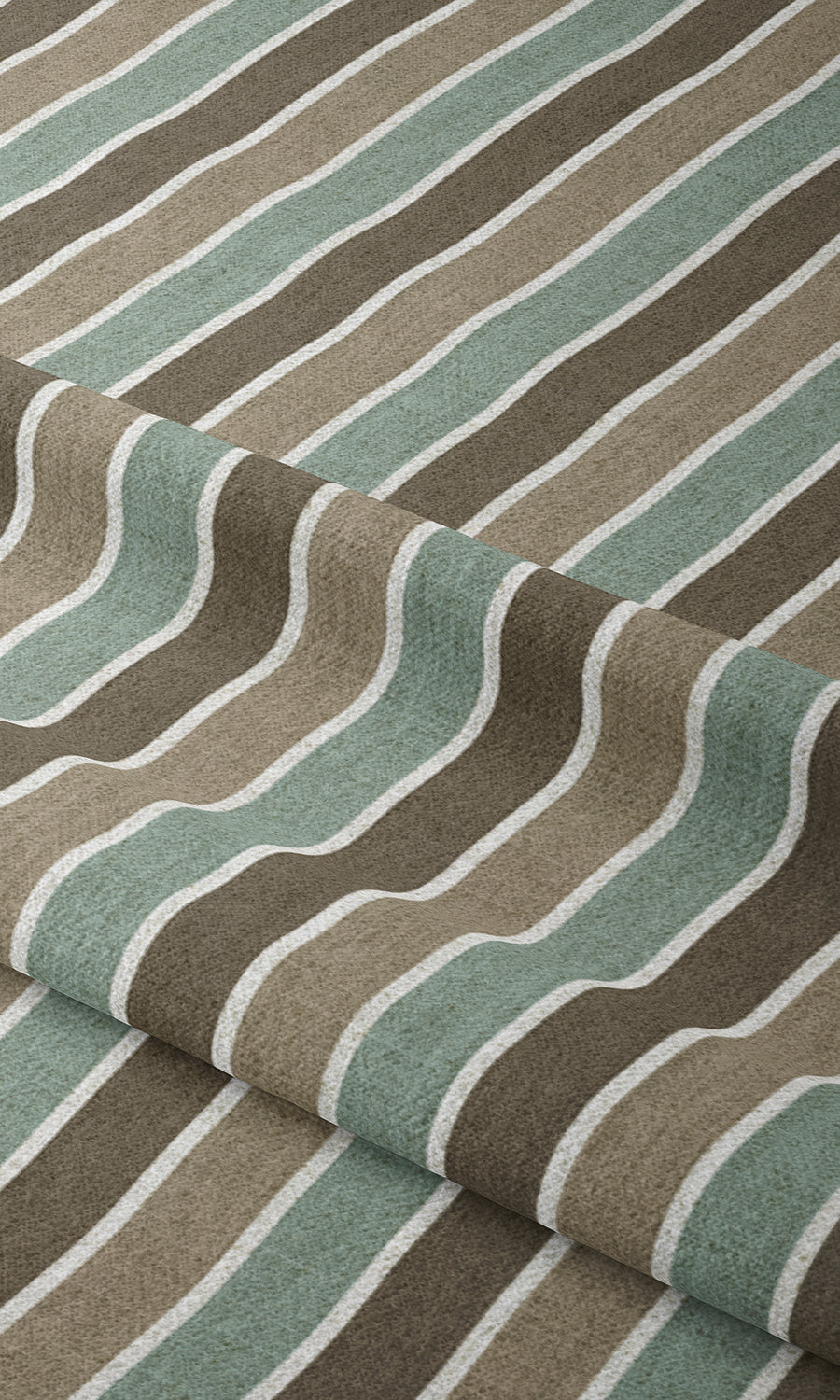 Geometric Print Window Treatments Fabric By the Metre (Blue/ Brown/ White)