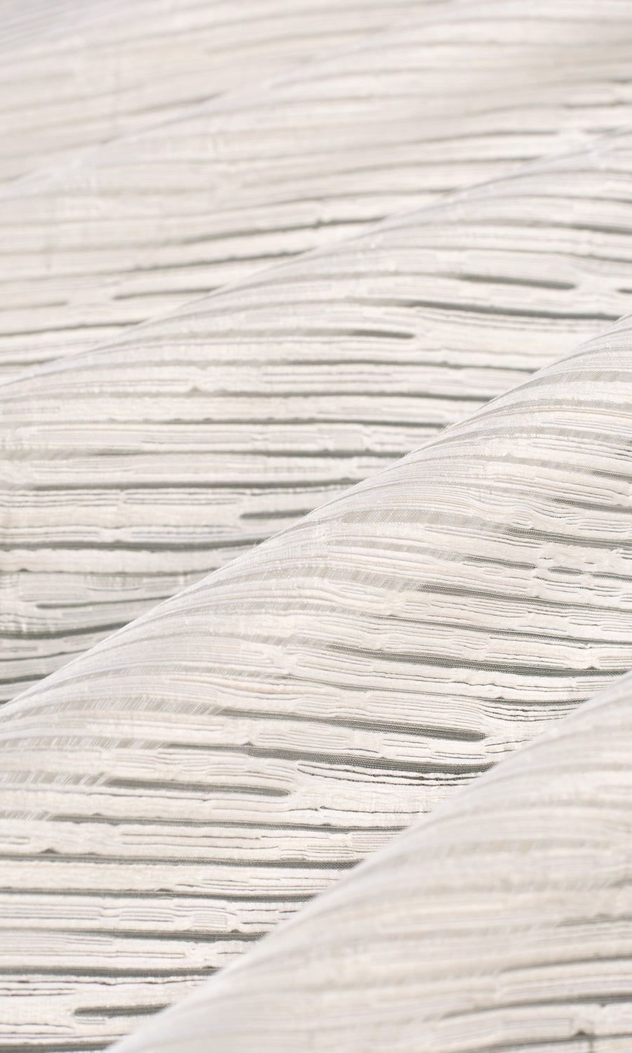 Striped Sheer Made-to-Measure Roman Blinds (Cream)