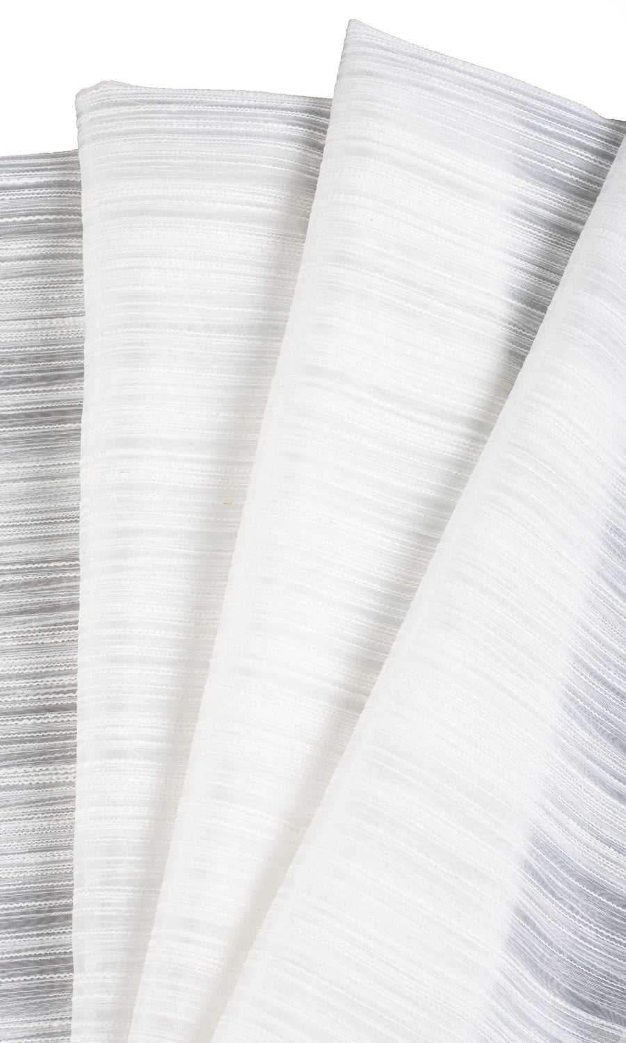 Striped Sheer Roman Blinds & Window Shades (White)