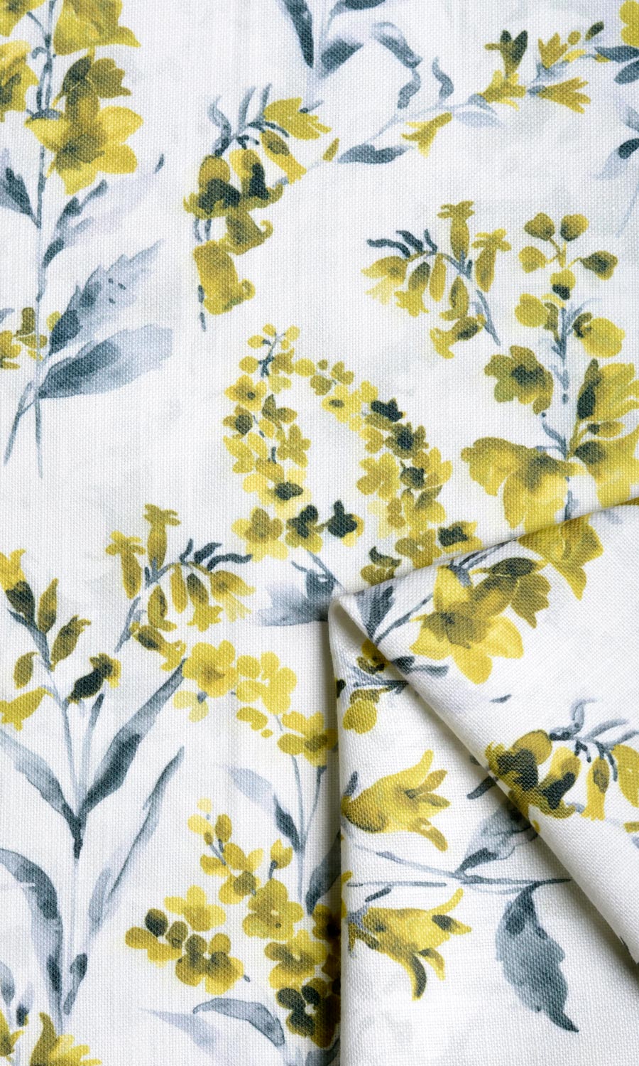 Floral Print Roman Shades (Yellow/ Gray) Extra Long Short Wide