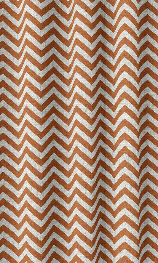 Chevron Print Blinds (Burnt Orange/ White)