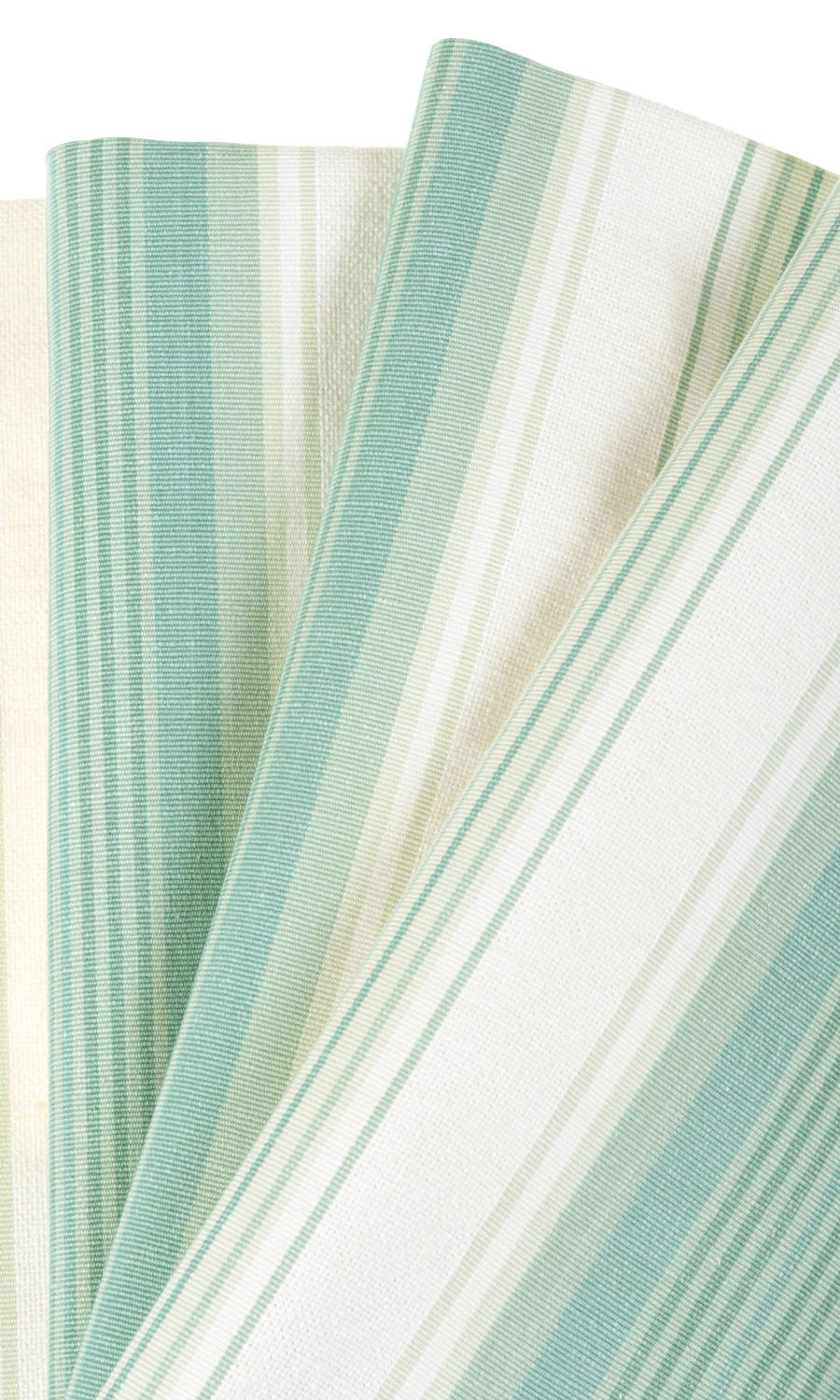 Striped Blinds (Seafoam Green/ White) Extra Long Short Wide