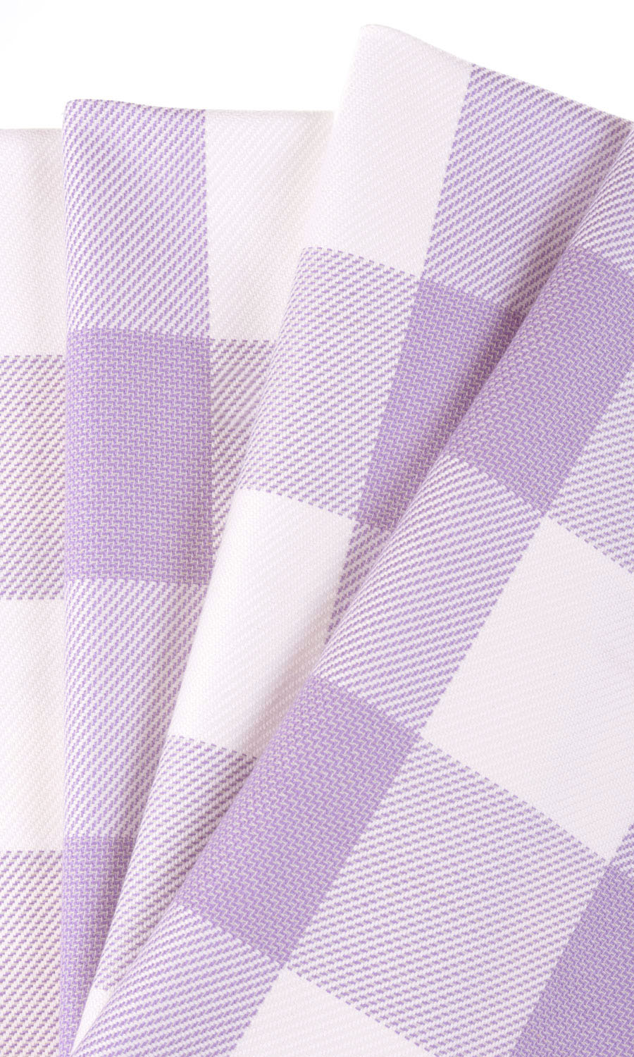Buffalo Plaid Free Fabric Material Sample (Pale Purple/ White)