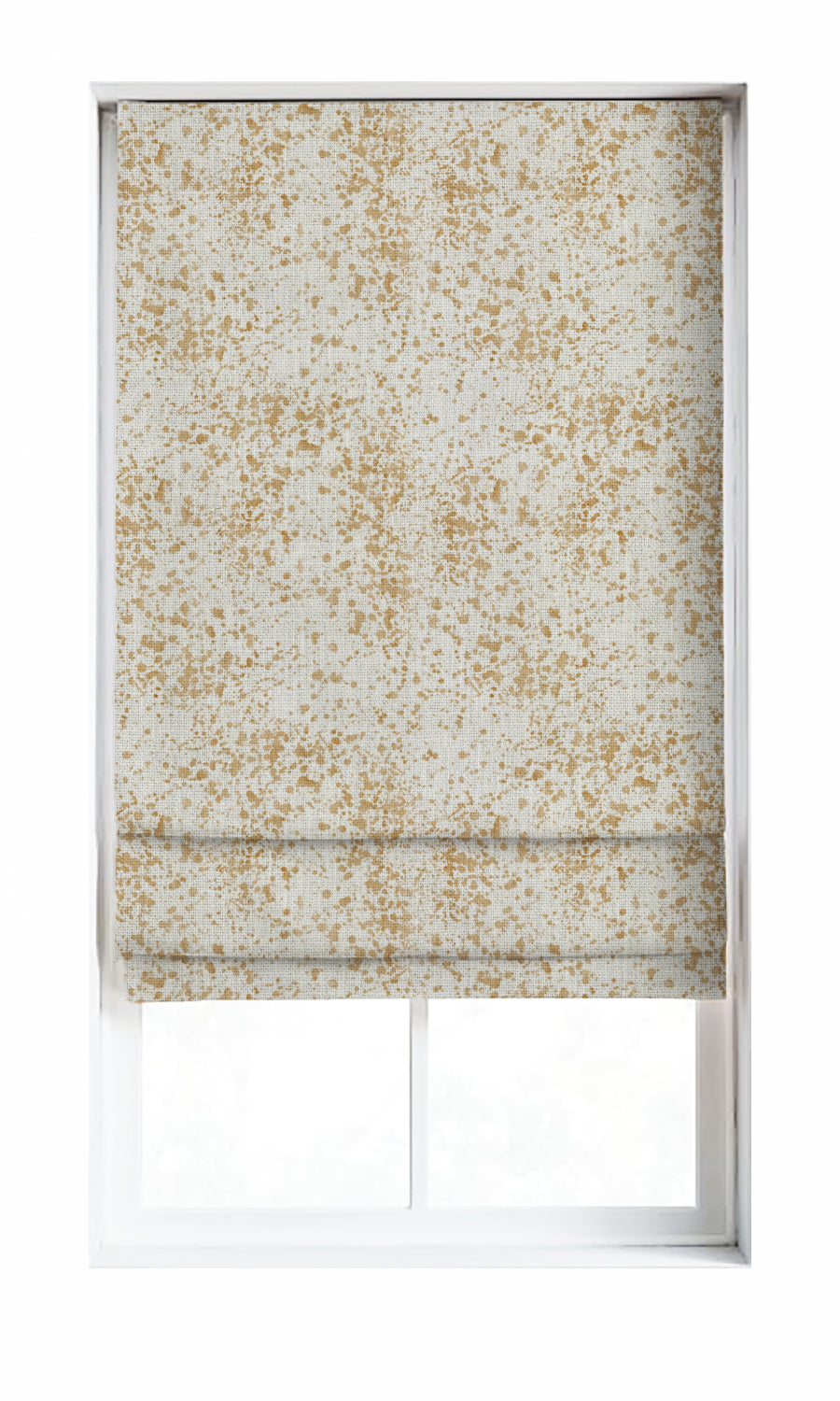Abstract Print Window Treatments Fabric By the Metre (White/ Pale Brown)