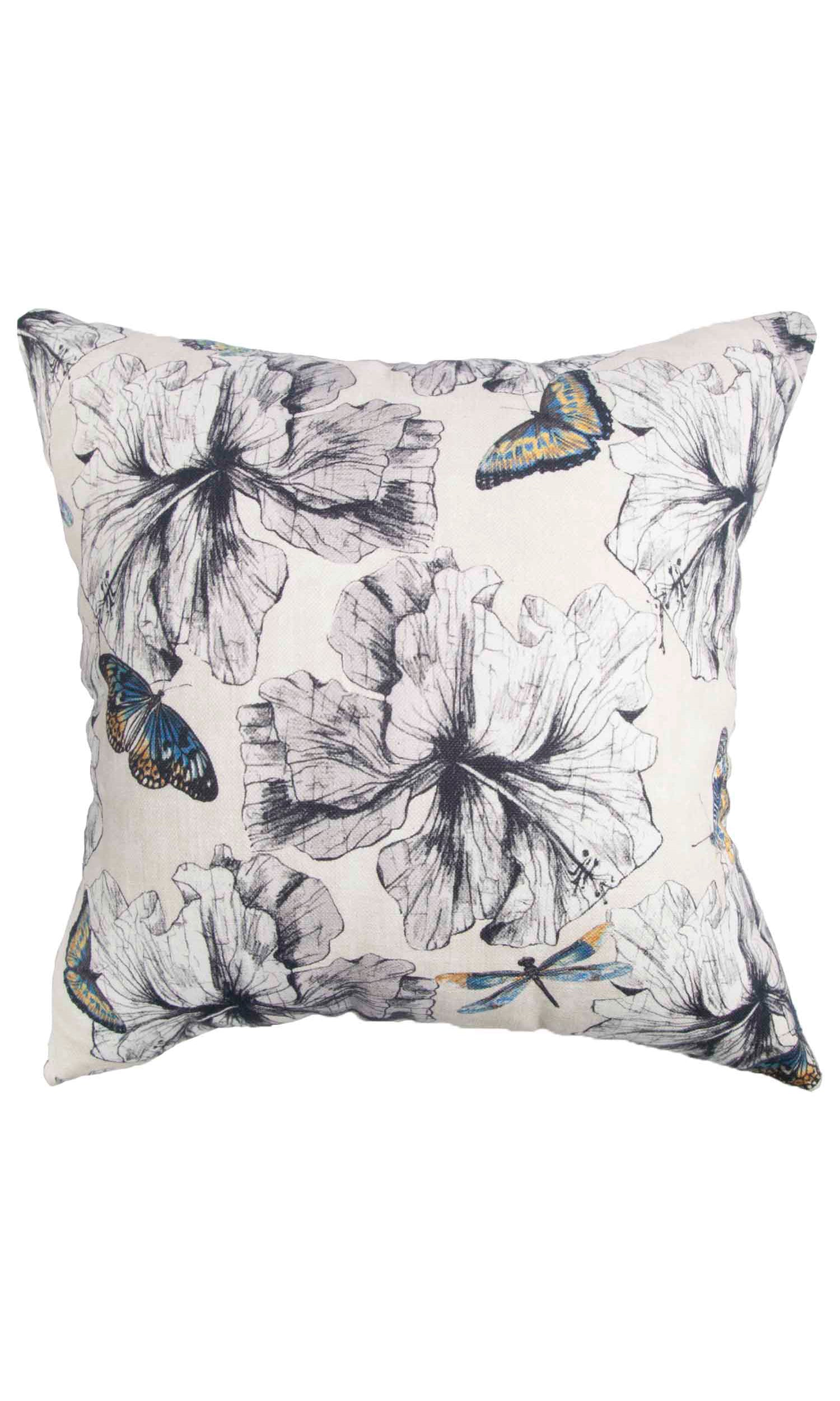 Butterfly Print Cotton Fabric Material By the Metre (Yellow)