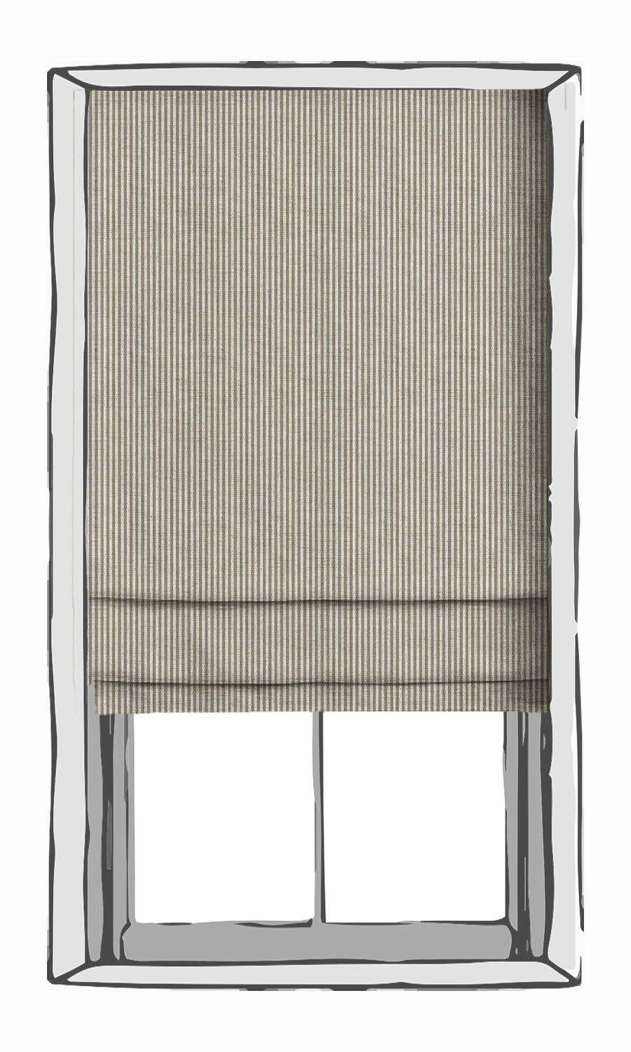 Striped Print Free Fabric Material Sample (Brown/ Beige)