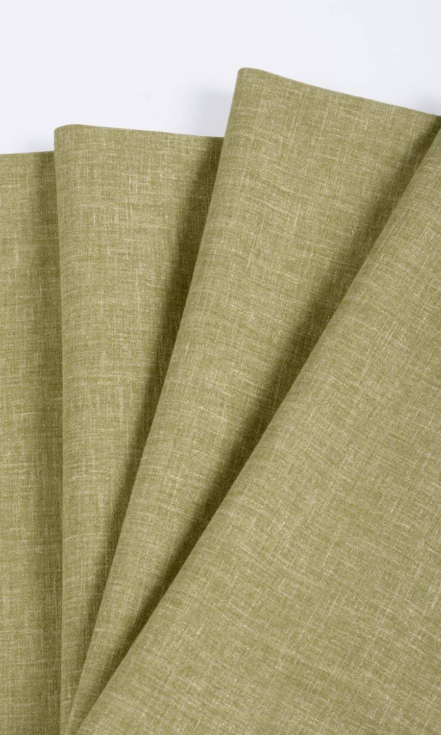Poly-Cotton Blend Window Treatments Fabric Sample (Olive Green)