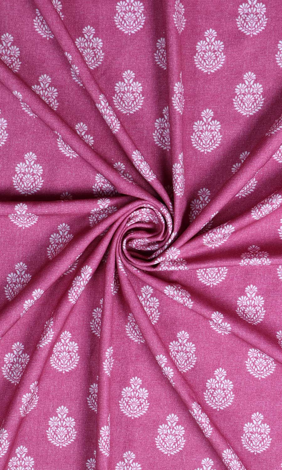 Floral Cotton Roman Blinds & Window Shades (Magenta Pink)