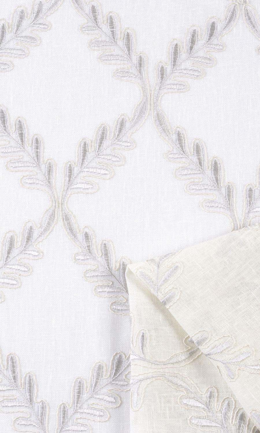 Sheer Floral Embroidered Shades (White/ Cream) for Living, Bedroom, Kitchen, Bathroom