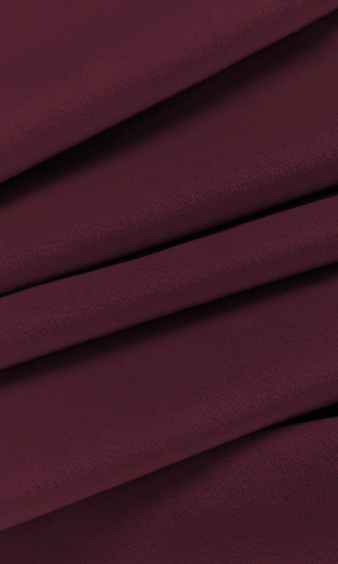 Velvet Home Décor Fabric By the Metre (Burgundy Red)