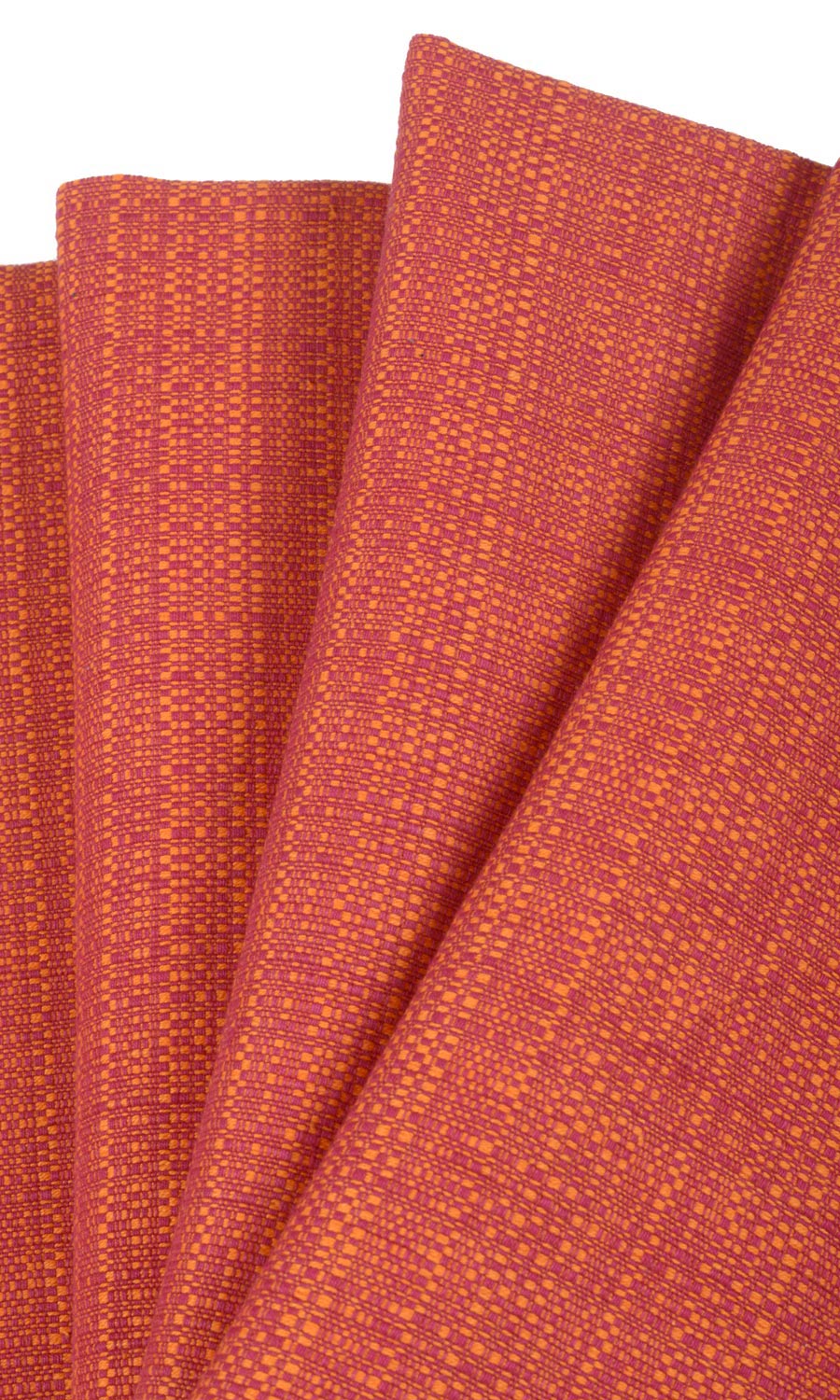 Cotton Window Treatments Fabric Sample (Orange Red)