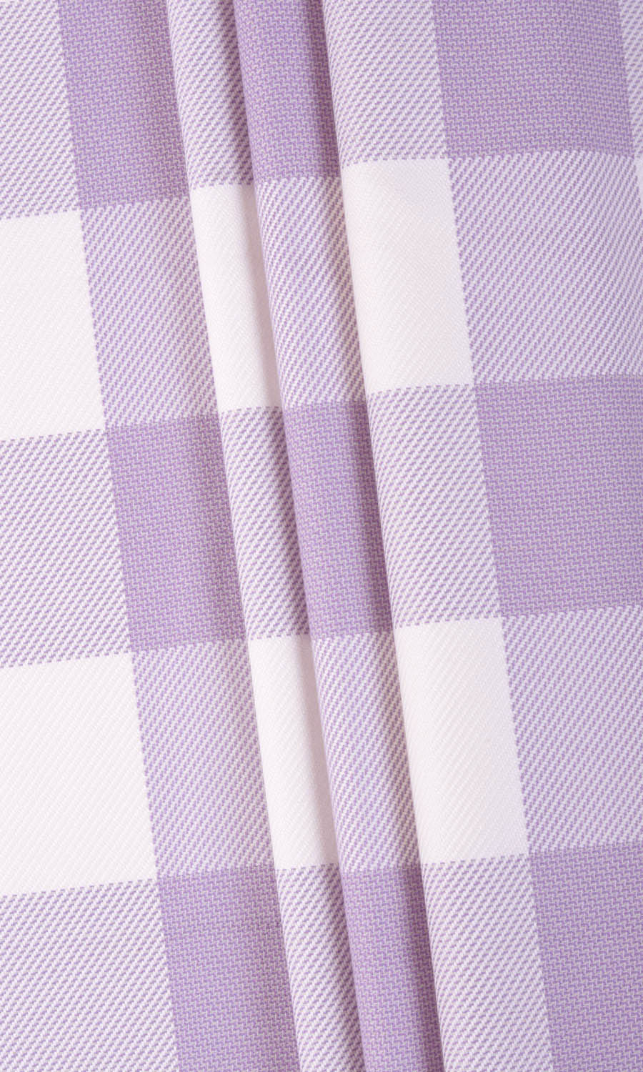 Buffalo Plaid Flat, Plain, Fake, Faux, European Relaxed Roman Blinds (Pale Purple/ White)