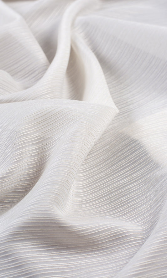 Striped Sheer Blinds (Pearl White)